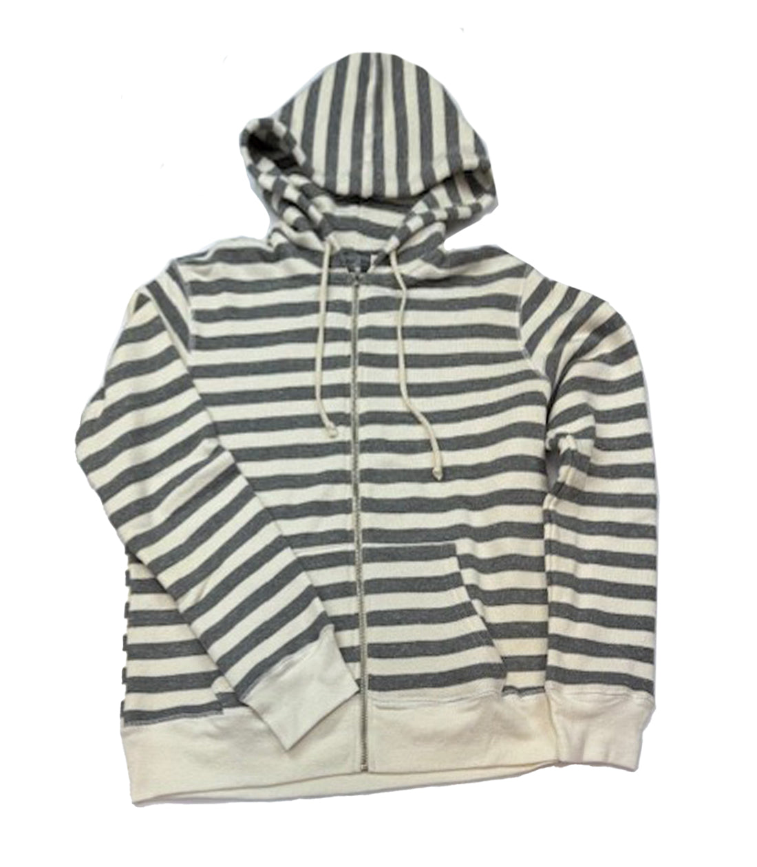 Gray striped hoodie sale