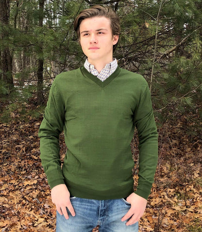 Wool Vaughn V-Neck Sweater Made in USA | RAMBLERS WAY